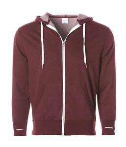 Sudadera con capucha de cremallera completa Independent Trading, de forro polar suave de peso pesado premium, con etiqueta personalizada y tallas grandes - Product Image 2