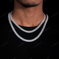 Collier chaîne cubaine en acier inoxydable plaqué or 18 carats de 8 mm, élégant, 22 pouces, avec zircon de laboratoire, bijoux hip-hop pour occasions festives