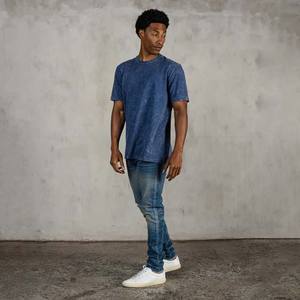 Vente en gros 100% coton respirant couleur Pure marine t-shirt personnalisé impression broderie col rond manches courtes t-shirts - Product Image 6