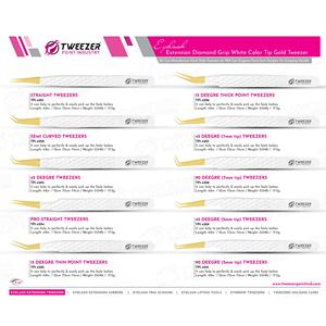 Pinzas para Pestañas de 90 Grados con Punta de Fibra, Herramienta de Acero Inoxidable para Mega Volumen, Suministros Profesionales para Técnicos de Pestañas - Product Image 6