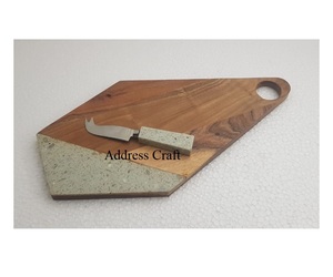 Plateau à fromage personnalisé en bois d'acacia, ustensile de cuisine, planche à découper rectangulaire pour serveur à salade, plateau à fromage personnalisé au meilleur prix - Product Image 4