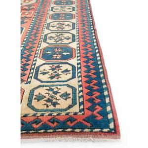 Alfombras Geométricas de Lana Nuray Anudadas a Mano en Rojo y Naranja para Decoración de Sala de Estar Juvenil o Pasillo, Tamaño 9x12 - Product Image 4