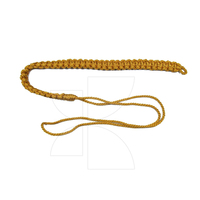 Aiguillette de haute qualité personnalisable, écologique, haute ténacité, pour uniforme d'agent, avec embouts dorés, sifflet et cordon tressé enduit
