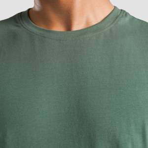 T-shirt Vert Basique GA Coupe Classique en Jersey, Motif Uni, Impression Sérigraphique, Vêtements Vierges, Modèle T-Shirts - Product Image 6