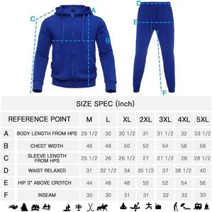 Nuevo último diseño Jogger Sweat Suit Custom Men's Sport Jogging Suits Plain Slim Fit Hoodies Zipper Cotton Men Gym Jogger Set - Product Image 5