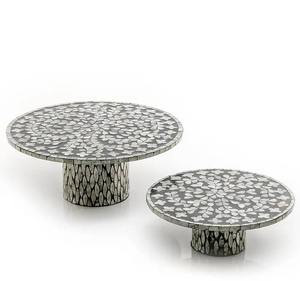 Supports à gâteaux en nacre de couleur ivoire fantaisie, supports à gâteaux en nacre, ensemble pour la décoration de mariage - Product Image 4