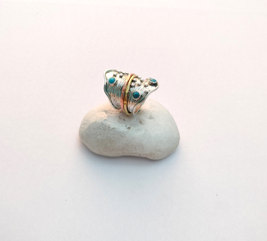 Nuevo anillo de piedras preciosas de forma redonda turquesa Dal indio hecho a mano anillo de Plata de Ley 925 para mujer - Product Image 4