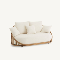 Çevre Dostu Modern Dış Mekan Bahçe Rattan Kanepe Takımı Su Geçirmez Güneş Korumalı Veranda Teras Dinlenme Otelleri Villalar için