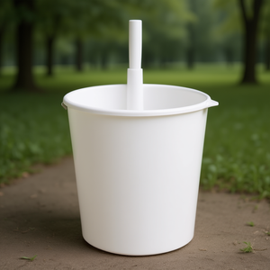 White 10Lt Bucket with Spout Custom Logo SH1030100MH Foldable PP Material <b>Cleaning</b>/<b>Mop</b> Bucket Simple Colored - Product Image 3
