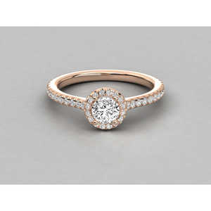Bague solitaire en or 14 carats avec diamant brillant - Product Image 5