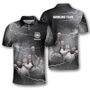 Maillots de bowling entièrement personnalisables avec tissu doux de qualité supérieure, impressions par sublimation haute clarté et personnalisation du nom - Product Image 1