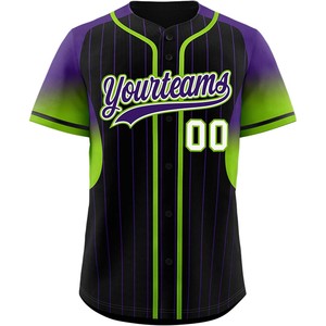 Fabricant de maillots de baseball personnalisés boutonnés tissu à séchage rapide avec impression par sublimation pour les équipes de gros - Product Image 1
