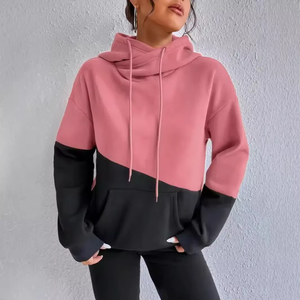2025 nueva llegada Color a juego mujeres sudaderas con capucha suelta Casual Sudadera con capucha para mujeres Otoño Invierno extra pesado Essentials Sudadera con capucha - Product Image 1