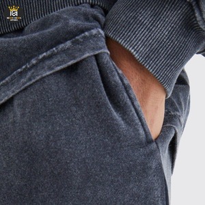 Customized Color Acid Wash Men Joggers <b>Elastic</b> <b>Waist</b> Street Wear Fashion Pants Casual Style Canvas Hip Hop Men <b>Trousers</b> - Product Image 5