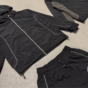 Conjunto Deportivo de Pantalones Deportivos Holgados de Algodón Grueso para Invierno, Chándal Personalizado con Reflectivo 3M, Cortavientos para Hombre - Product Image 4