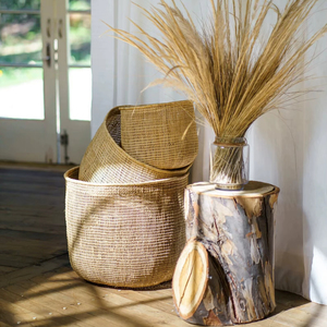 Boho <b>Woven</b> Storage <b>Basket</b>, Natural Seagrass Storage <b>Basket</b>, Laundry <b>Basket</b>. - Product Image 1