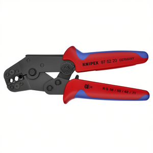 Pinzas de crimpado de cable Knipex de diseño corto, pulidas, para conectores coaxiales BNC TNC para RG 58/59/62/71/223 - Product Image 3