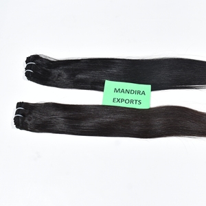 100% máquina sin procesar doble trama virgen negro recto paquetes vietnamita templo Remy extensiones de cabello humano - Product Image 1