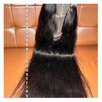 Rambut manusia India lurus alami ditarik ganda Wig renda HD warna alami Wig rambut mentah sepadan dengan kutikula