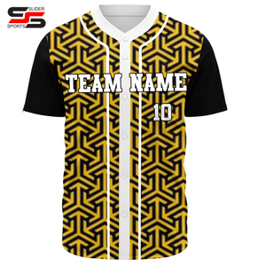 Vente chaude 100% Polyester Hommes Baseball Jersey Softball Chemise Haute Qualité Sportswear Personnalisé Sublimation Imprimé Softball Porter - Product Image 1