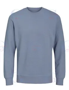 Camiseta de manga larga con cuello redondo para hombre, ropa deportiva masculina de color único, con estampado de logotipo de marca personalizado, a la moda, para invierno