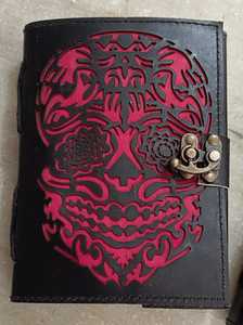 Custom Made Laser Cut Leather Journals with Multi <b>Colored</b> Deckle Edged Handmade Paper Pages for Resale by <b>Book</b> Stores in Brown - Product Image 6