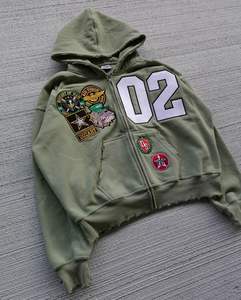 เสื้อฮู้ดลาย100% ผู้ชาย, สีทึบแบบลำลองผ้าคอตตอนสวมใส่แห้งเร็วระบายอากาศได้ดี - Product Image 4