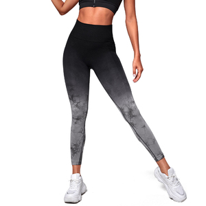 Nouveau pantalon de Sport à contraste dégradé Push up à haute élasticité Leggings de hanche de pêche pour femmes Leggings de Yoga Tie Dye de fitness pour femmes - Product Image 6