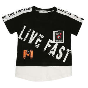 T-shirt à manches courtes pour garçons - Noir - Product Image 1