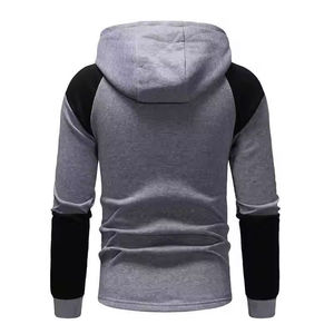 เสื้อฮู้ดแบบซิปเก็บความร้อนของผู้ชายผ้าฝ้าย100% พิมพ์ลายกำหนดเองได้ผ้าทอดีไซน์แผงหลากสีสำหรับฤดูหนาวราคาถูก - Product Image 3