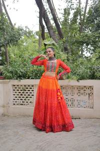 Navratri Lehenga Choli Special Navratri Chaniya Choli for Women Indian Traditional Wear Lehenga Choli Bridal Pure Cotton Lehenga - Product Image 4