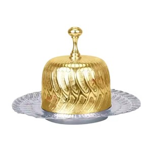 Date <b>Bowl</b> in Brass Metal Premium Arabic Style Creamer Pot for Hotel Table Top Use Date <b>Bowl</b> for Table Top Serving Use - Product Image 1