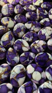 AAA + alta calidad tamaño personalizable hermosa púrpura cobre turquesa Natural piedra preciosa suelta para la fabricación de joyas - Product Image 3