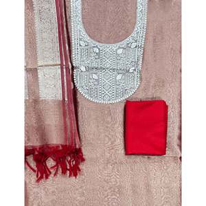 Tela de Chifón Festiva sin Coser para Trajes Elegantes con Trabajo a Mano - Product Image 1