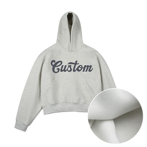 เสื้อฮู้ดดี้ทรงบ็อกซี่โอเวอร์ไซส์ ผ้าคอตตอน 100% หนานุ่ม สไตล์สตรีทแวร์สำหรับผู้ชาย  คอลเลคชั่นฤดูหนาว  ทรงไหล่ตก  พิมพ์ลาย DTG  แบบยูนิเซ็กส์ - Product Image 1