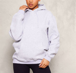 2025 sweat à capuche tricoté 100% coton pour femmes avec logo personnalisé sweat à capuche ample décontracté surdimensionné - Product Image 5