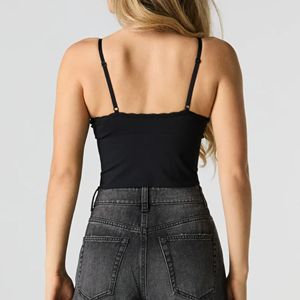 Chaleco deportivo de lujo para mujer, camisetas sin mangas de encaje transpirable, almohadilla de pecho de punto, patrón sólido, sin mangas, venta al por mayor, estilo informal - Product Image 3