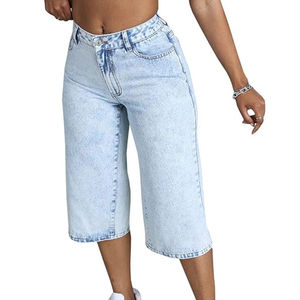 Short long en denim de qualité supérieure pour les femmes à bas prix Short en jean pour les femmes Oem Design Manufacture Short long en denim pour les femmes - Product Image 1