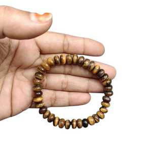 Pulsera estirable de piedras preciosas de ojo de Tigre, cuentas naturales de 8mm, joyería Unisex hecha a mano, accesorio de muñeca de moda global - Product Image 6