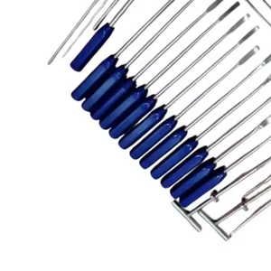 Juego de instrumentos ortopédicos de eliminación de cemento azul titanio de 22 piezas de alta calidad Manual alemán inoxidable por instrumentos Surgiright - Product Image 4