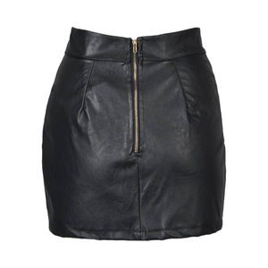 Jupe longue d'été vintage en cuir véritable rouge pour femmes avec un design en A et une fonction anti-rides - Product Image 6