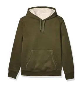 Wholesale Custom 100% Cotton Fleece Casual Men's <b>Hoodies</b> Winter Warm Sweatshirt With Pocket - Product Image 1