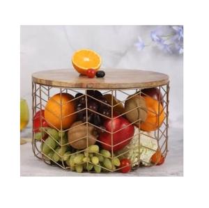Cesta de Almacenamiento de Frutas de Alambre de Hierro con Diseño Exclusivo, Forma Personalizada, Acabado de Diseño Personalizado para Centro de Mesa, Cesta de Frutas - Product Image 2
