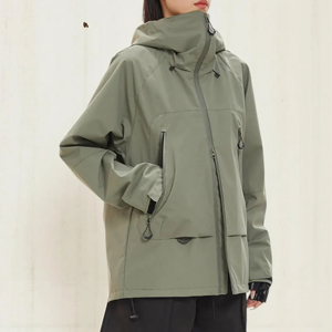 Chaqueta Bomber Impermeable con Revestimiento Extragrande para Unisex, Cuello Alto, Capucha Ajustable, Bolsillos con Cremallera, Cordón Ajustable en el Dobladillo, Tejido de Lana - Product Image 6