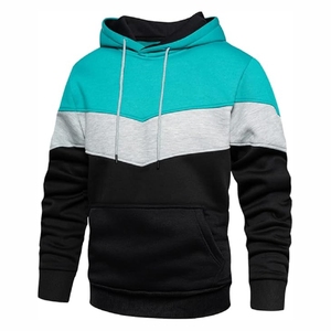Sweat-shirts jaunes et noirs, sweat-shirt à capuche élégant avec blocs de couleur, streetwear confortable, vêtements décontractés pour hommes et femmes - Product Image 3