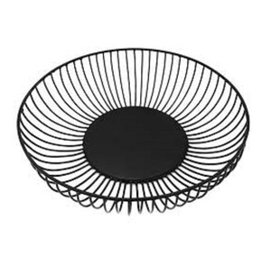 Panier de rangement en fil métallique fait main avec finition noire Design unique de meilleure forme pour table et cuisine à la maison - Product Image 2