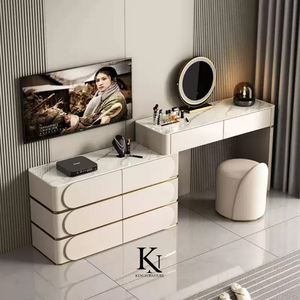 Precio de fábrica Capa a prueba de humedad Garantiza la durabilidad a largo plazo Muebles de dormitorio Tocador - Product Image 4