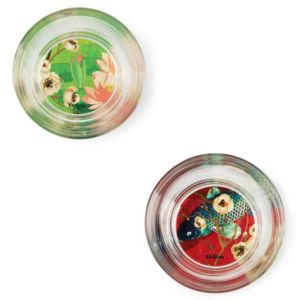 Set di 6 bicchieri in vetro resistente trasparenti con base multicolore Fuji di Excelsa, 34 cl (11,5 oz) Made in Italy Design moderno - Product Image 2