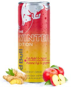 <b>Red</b> <b>Bull</b> Winter Edition Sugarfree Fuji Apple Ginger Flavor <b>250ml</b> Energy Drink Improve Alertness Performance Healthy Choice - Product Image 3
