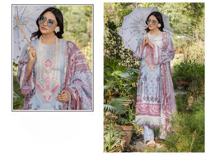 Salwar Kameez para Mujer, Estilo Fiesta, para Todas las Temporadas, con Parte Superior de Modal y Parte Inferior con Parches, Dupatta Semi Lawan de Algodón/Chifón - Product Image 6